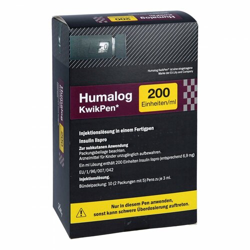 Humalog 200 E/ml KwikPen Injektionslösung, 10x3 ml, Mpa Pharma GmbH