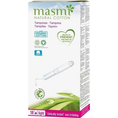 Bio Tampons Light Mini + Applikator 100% BW MASMI, 18 Stk., Don Dandrea Deutschland AG