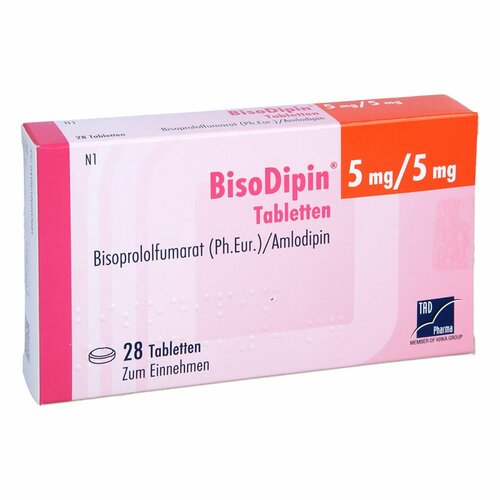 BisoDipin 5 mg/5 mg Tabletten, 28 Stk., TAD Pharma GmbH