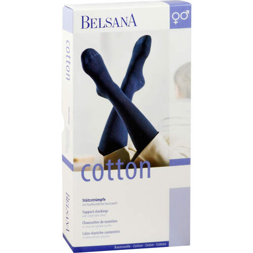 BELSANA Cotton St&uuml;tz-Kniestrumpf AD Gr.2 petrol, 2 Stk., BELSANA Medizinische Erzeugnisse