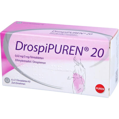 DrospiPUREN 20 0.02mg/3 mg Filmtabletten, 6X21 ST, PUREN Pharma GmbH & Co. KG