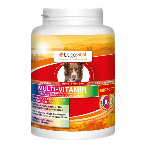 BOGAVITAL MULTI-VITAMIN SUPPORT Tabletten f.Hunde, 120 St, Werner Schmidt Pharma GmbH