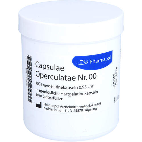 CAPSULAE Operculatae Kapseln Nr.00 0,95, 100 Stk., Pharmapol Arzneimittelvertrieb-GmbH