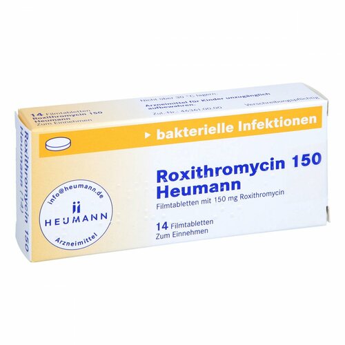 Roxithromycin 150 Heumann Filmtabletten, 14 Stk., Heumann Pharma GmbH & Co. Generica KG