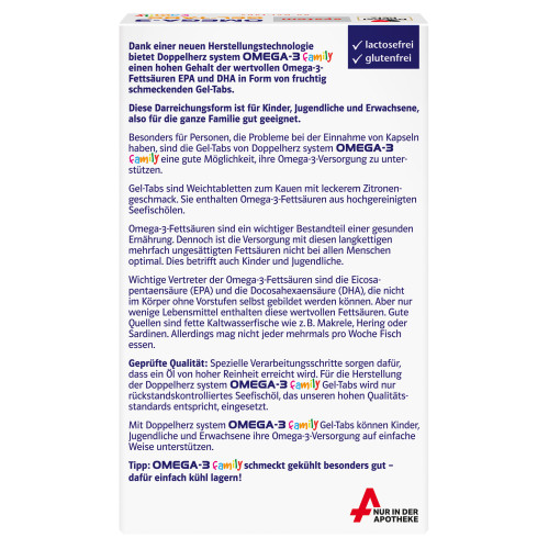 Doppelherz Omega-3 Family Gel-Tabs system, 60 Stk., Queisser Pharma GmbH & Co. KG