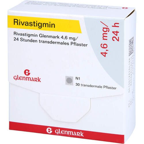 Rivastigmin Glenmark 4.6 mg/24 Std.transd.Pflaster, 30 Stk., Glenmark Arzneimittel GmbH