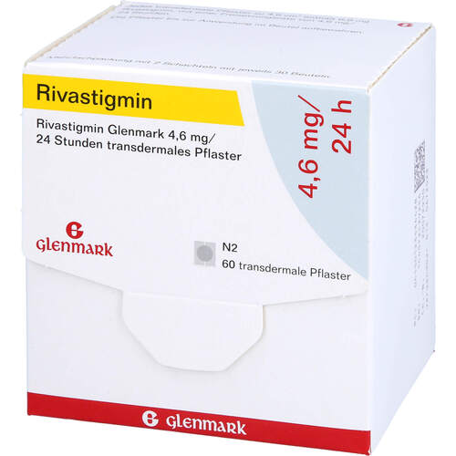 Rivastigmin Glenmark 4.6 mg/24 Std.transd.Pflaster, 60 Stk., Glenmark Arzneimittel GmbH