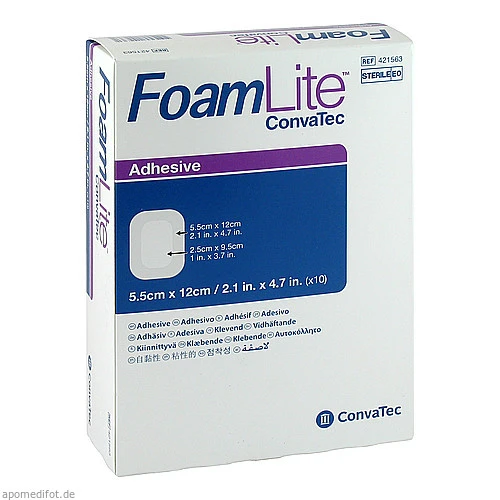 Foam Lite ConvaTec adhäsiv 5.5x12cm, 10 Stk., Convatec (Germany) GmbH