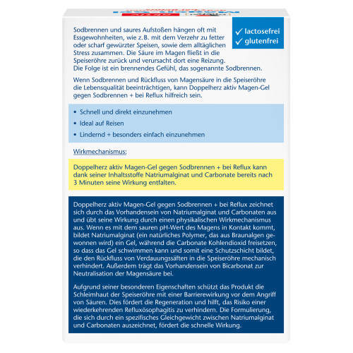 Doppelherz Magen-Gel gegen Sodbrennen + bei Reflux, 20 Stk., Queisser Pharma GmbH & Co. KG