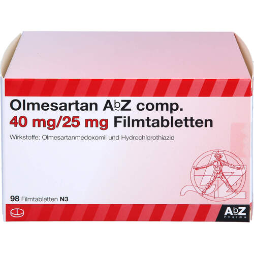 Olmesartan AbZ comp. 40 mg/25mg Filmtabletten, 98 Stk., Abz Pharma GmbH