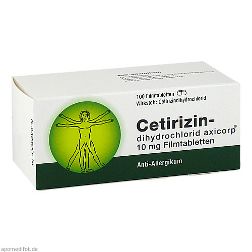 CETIRIZINDIHYDROCHLORID axicorp 10 mg Filmtabl., 100 ST, axicorp Pharma GmbH