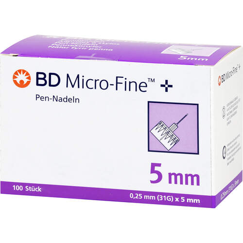 BD MICRO-FINE+ PEN-Nadeln 0.25x5mm, 100 Stk., Europraxx GmbH & Co. KG