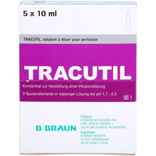 TRACUTIL Infusionslösungskonzentrat B, 5x10 ml, Docpharm GmbH