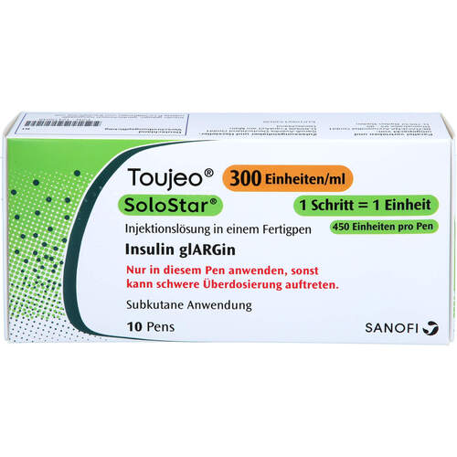 TOUJEO 300E/ml SoloStar Inj.-Lsg.i.e.Fertigpen B, 10x1,5 ml, Docpharm GmbH