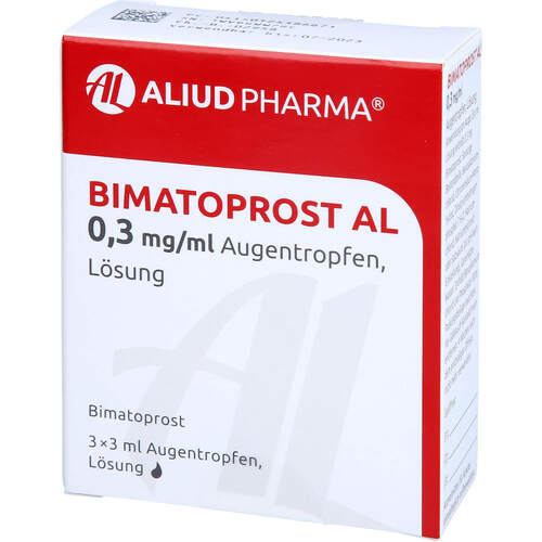 Bimatoprost AL 0.3 mg/ml Augentropfen Lösung, 3x3 ml, Aliud Pharma GmbH Bimatoprost AL 0.3 mg/ml Augentropfen Lösung, 3x3 ml, Aliud Pharma GmbH