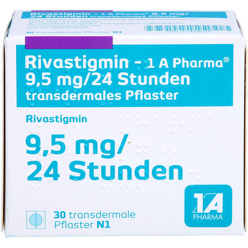 Rivastigmin - 1 A Pharma 9.5mg/24 Std. transd Pfl, 30 Stk., 1 A Pharma GmbH