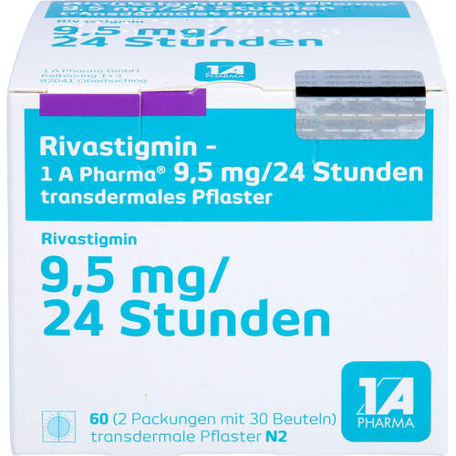 Rivastigmin - 1 A Pharma 9.5mg/24 Std. transd Pfl, 60 Stk., 1 A Pharma GmbH