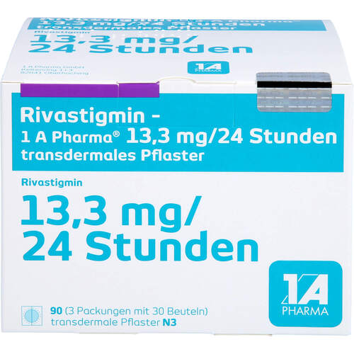 Rivastigmin - 1 A Pharma 13.3mg/24 Std. transd Pfl, 90 Stk., 1 A Pharma GmbH