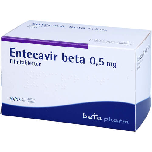 Entecavir beta 0.5 mg Filmtabletten, 90 ST, betapharm Arzneimittel GmbH