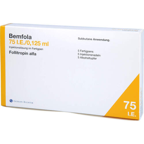 Bemfola 75 I.E./0.125ml Inj.-Lsg.i.e.Fertigpen, 5 ST, Gedeon Richter Pharma GmbH