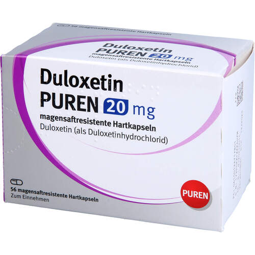 Duloxetin PUREN 20 mg magensaftresis. Hartkapseln, 56 Stk., PUREN Pharma GmbH & Co. KG