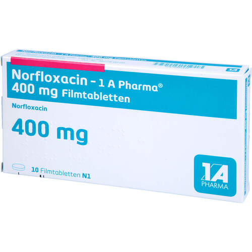 Norfloxacin - 1 A Pharma 400 mg Filmtabletten, 10 ST, 1 A Pharma GmbH