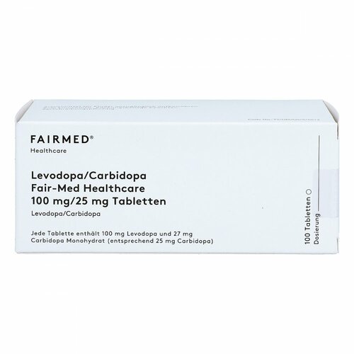 Levodopa/Carbidopa Fair Med Healthcare 100mg/25mg, 100 ST, Fairmed Healthcare GmbH