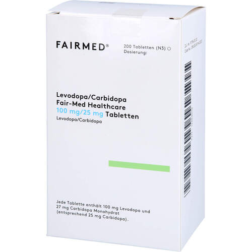 Levodopa/Carbidopa Fair Med Healthcare 100mg/25mg, 200 Stk., Fairmed Healthcare GmbH
