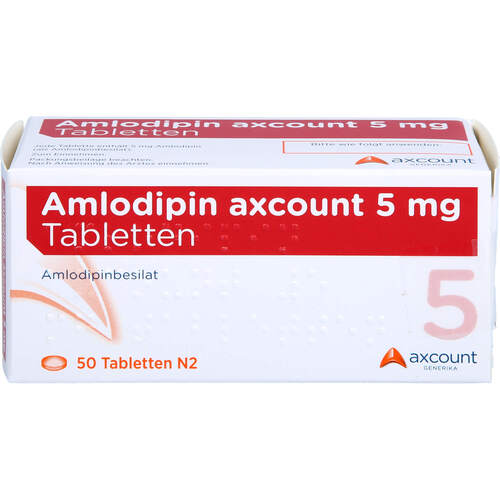 Amlodipin axcount 5 mg Tabletten, 50 Stk., Axcount Generika GmbH