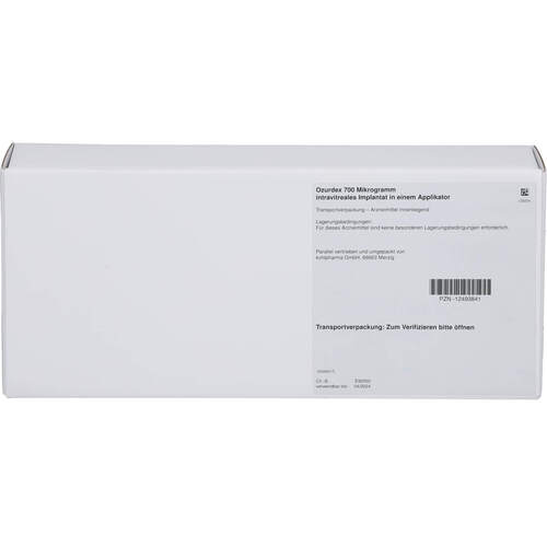 Ozurdex 700 Mikrogramm Implantat i.e.Applikator, 1 Stk., kohlpharma GmbH