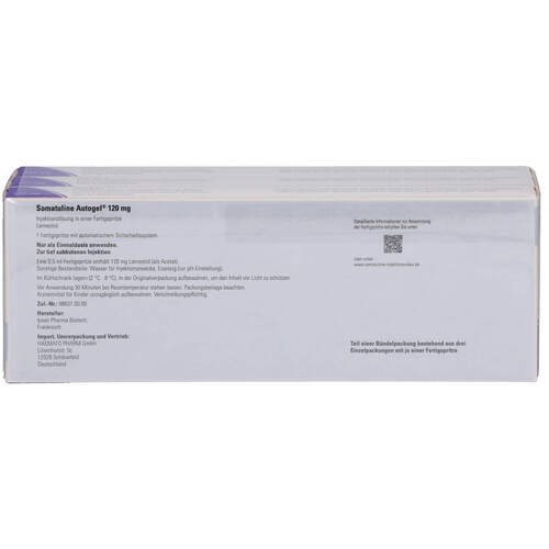 Somatuline Autogel 120 mg Inj.-Lsg.i.e.Fertigspr., 3 Stk., Haemato Pharm GmbH
