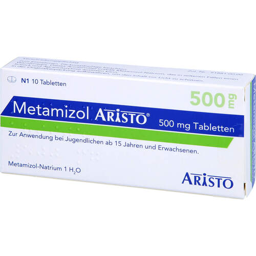 Metamizol Aristo 500mg Tabletten, 10 Stk., Aristo Pharma GmbH