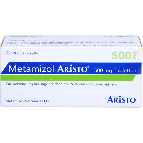 Metamizol Aristo 500mg Tabletten, 30 Stk., Aristo Pharma GmbH