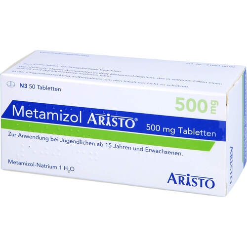 Metamizol Aristo 500mg Tabletten, 50 Stk., Aristo Pharma GmbH