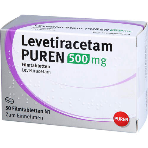 Levetiracetam PUREN 500 mg Filmtabletten, 50 Stk., PUREN Pharma GmbH & Co. KG