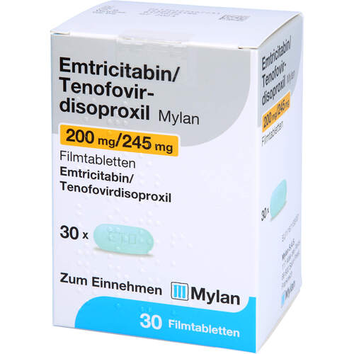 Emtricitabin/Tenofovirdisoproxil Mylan 200/245mg, 30 ST, Viatris Healthcare GmbH