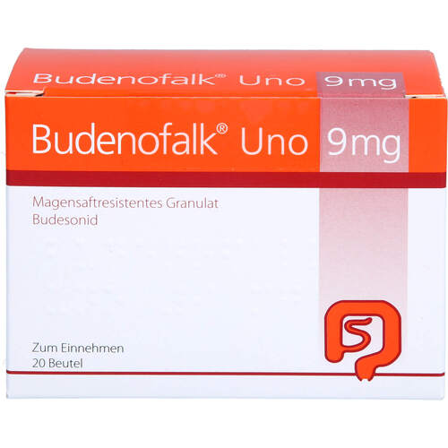 Budenofalk Uno 9 mg magensaftresistentes Granulat, 20 Stk., Axicorp Pharma B.V.