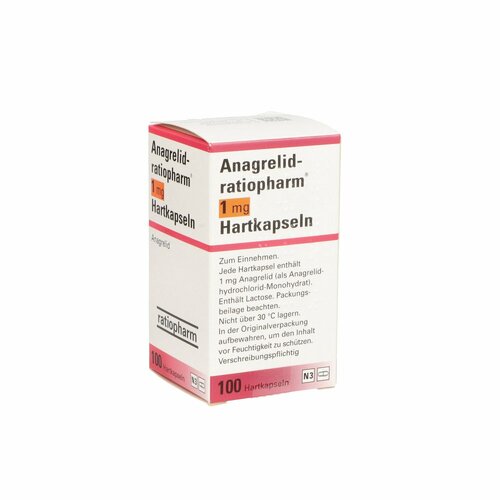 Anagrelid-ratiopharm 1 mg Hartkapseln, 100 Stk., ratiopharm GmbH