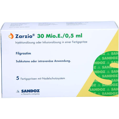 ZARZIO 30 Mio.E./0.5 ml Inj./Inf.Lsg.i.e.Fert.-S., 5 ST, Inopha GmbH