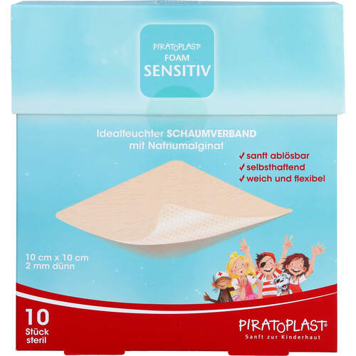 PIRATOPLAST Foam sensitiv ster.Schaumverb.10x10 cm, 10 Stk., Dr. Ausb&uuml;ttel & Co. GmbH
