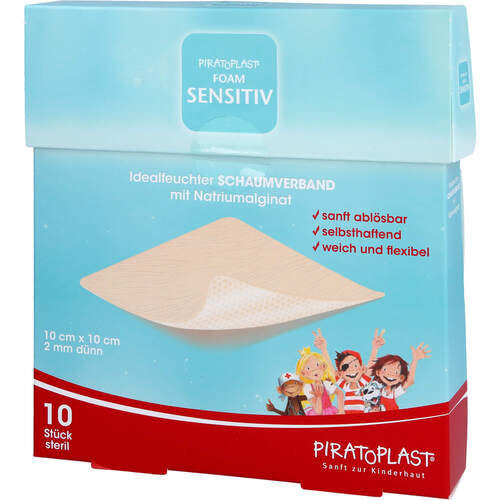 PIRATOPLAST Foam sensitiv ster.Schaumverb.10x10 cm, 10 Stk., Dr. Ausb&uuml;ttel & Co. GmbH