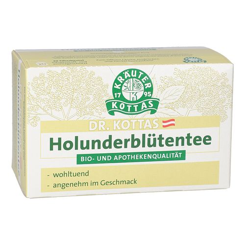 DR. KOTTAS Holunderblütentee Filterbeutel, 20 Stk., Hecht Pharma GmbH GB - Handelsware DR. KOTTAS Holunderblütentee Filterbeutel, 20 Stk., Hecht Pharma GmbH GB - Handelsware