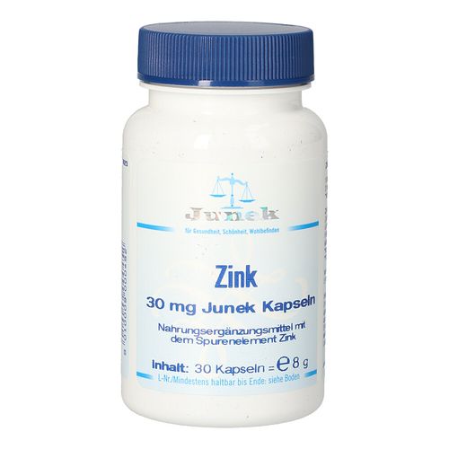 ZINK 30mg JUNEK Kapseln, 30 Stk., Bios Medical Services