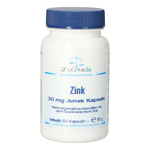 ZINK 30mg JUNEK Kapseln, 60 Stk., Bios Medical Services