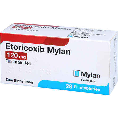 Etoricoxib Mylan 120 mg Filmtabletten, 28 ST, Viatris Healthcare GmbH