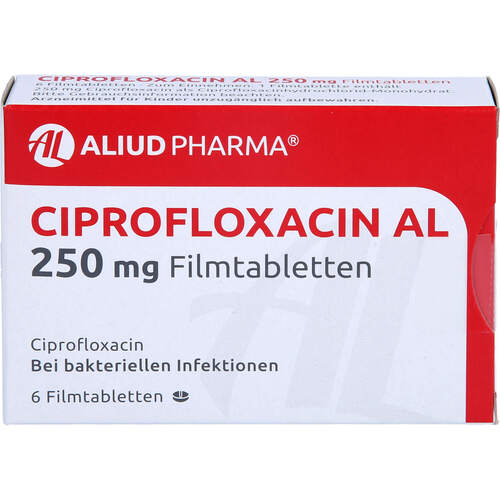 Ciprofloxacin AL 250 mg Filmtabletten, 6 Stk., Aliud Pharma GmbH