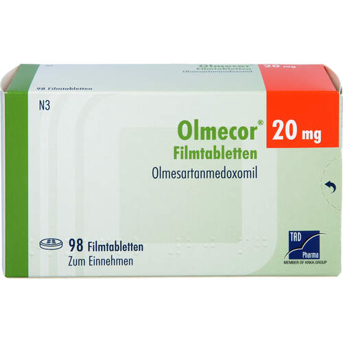 Olmecor 20mg Filmtabletten, 98 Stk., TAD Pharma GmbH