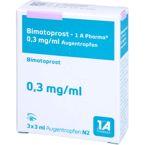 Bimatoprost - 1 A Pharma 0.3 mg/ml Augentropfen, 3x3 ml, 1 A Pharma GmbH