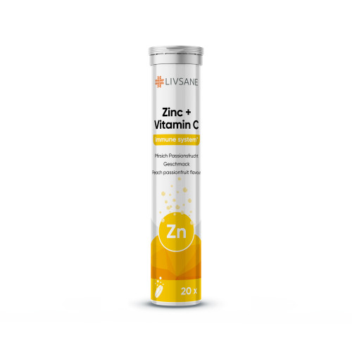 LIVSANE Zink & Vitamin C Brausetabletten, 20 Stk., PXG Pharma GmbH