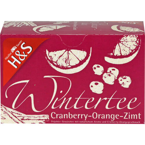 H&S Wintertee Cranberry-Orange-Zimt, 20X2.0 G, H&S Tee - Gesellschaft mbH & Co.